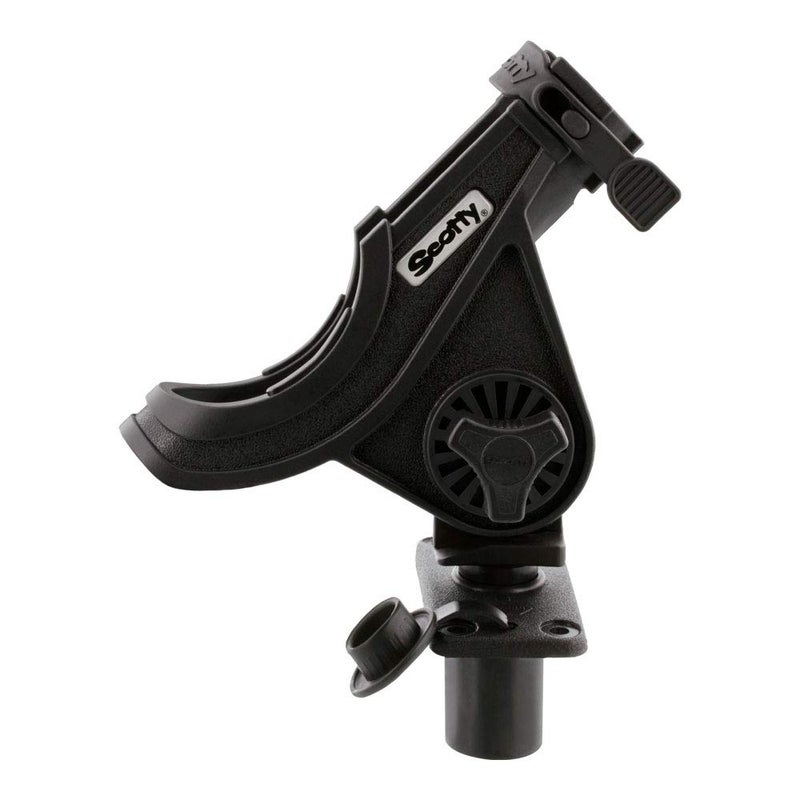 Scotty Baitcaster/Spinning Rod Holder Black with 244 Flush Deck Mount, Small (0281-BK) - Image 3